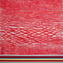Obstacle course, One Line, 2024, oil on canvas, 180 x 180 cm