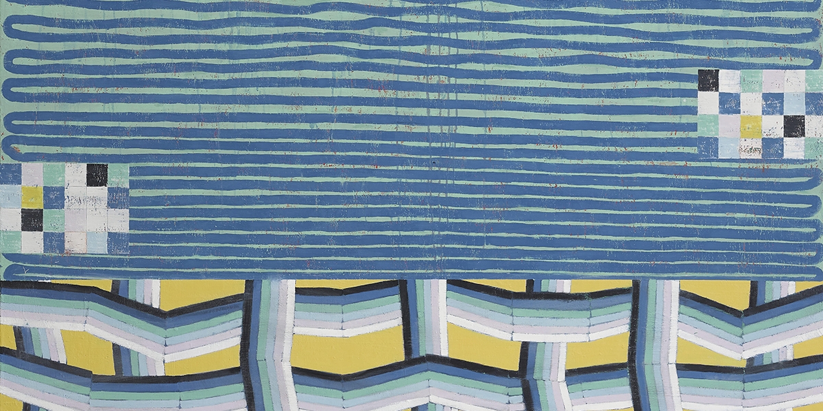 Obstacle Course For The Young Folk (detail), 2024/25, oil on canvas, 240 x 190 cm
